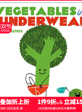 【预售】Vegetables in Underwear 穿短裤的蔬菜 英文原版 儿童绘本 纸板童书适合3-6岁