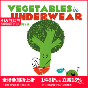 蔬菜 6岁 Vegetables 纸板童书适合3 儿童绘本 英文原版 穿短裤 Underwear 预售