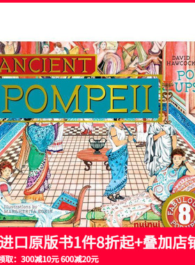 【预售】【古文明立体书】庞贝古城立体书 【Ancient Civilisations Pop-Ups】Ancient Pompeii Pop-Ups原版英文儿童立体