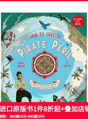 【预售】命运转盘：海盗危局 【Spin to Survive】Pirate Peril 原版英文儿童绘本 附带立体转盘 冒险游戏书