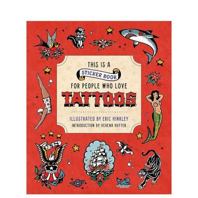 【现货】这是一本为纹身爱好者准备的贴纸书 This is a Sticker Book for People Who Love Tattoos 原版英文贴纸书 善本图书