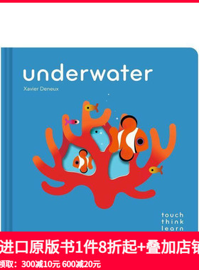 【预售】【触摸书】水下世界 【TouchThinkLearn】Underwater 原版英文儿童趣味