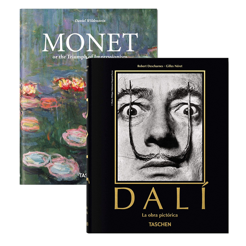 【预售】[TASCHEN出版]莫奈画集+达利画集2本套装艺术画册Monet Dali达利 萨尔瓦多 原版进口绘画集 英文原版