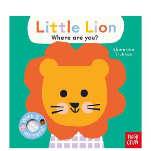 【预售】【翻翻镜面书】小狮子 你在哪？ 【Baby Faces】Little Lion， Where Are You? 原版英文儿童趣味