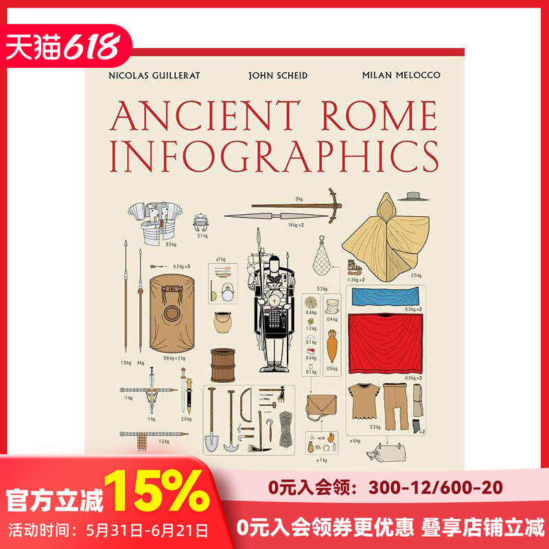 【现货】古罗马：信息图表（平装） Ancient Rome: Infographics 原版英文人文历史 善本图书