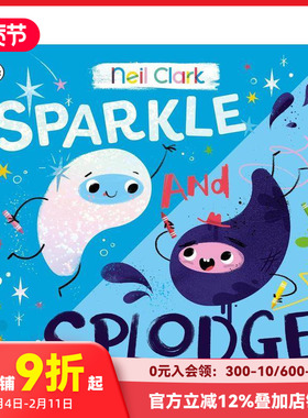 【预售】闪闪与暗暗 互相学习的故事 【Crash Bang Wallop】Sparkle and Splodge 原版英文儿童绘本 善本图书