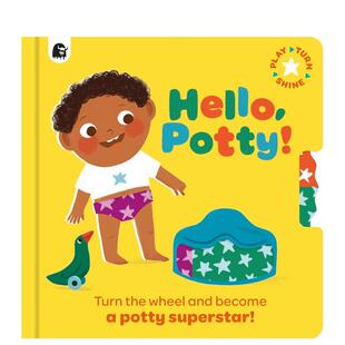 培养自主如厕趣味机关书 Hello Potty 原版 厕所你好 如厕训练敏感期 英文儿童趣味 预售