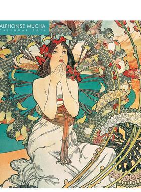 【预售】阿尔方斯·穆夏 2026年挂历（艺术日历） Alphonse Mucha Wall Calendar 2026 (Art Calendar) 原版日历