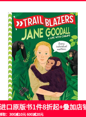 【预售】开拓者:珍·古道尔 Trailblazers: Jane Goodall 原版英文儿童绘本