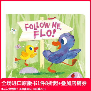 跟紧我 弗洛 原版 现货 英文儿童绘本 Flo 英国插画师Jarvis Follow