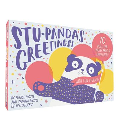 【现货】Stu-pandas Greetings!十张可爱熊猫贺卡节日假日生日卡片 创意文创礼品随书赠品