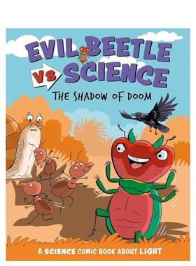 【现货】邪恶甲虫大战科学：末日阴影 Evil Beetle Versus Science: The Shadow of Doom 原版英文儿童漫画 善本图书