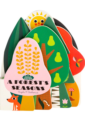 【现货】【纸板异形书】森林的四季A Forest’s Seasons 0-3岁幼儿儿童趣味自然立体绘本书 英文原版 善本图书