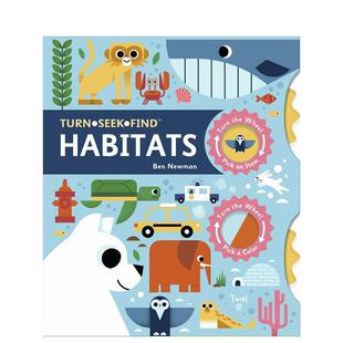 【现货】【Turn/Seek/Find】，【轮转书】探索动物栖息地