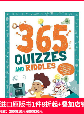 【预售】365天趣味问答：数学、逻辑与常识益智题库 365 Quizzes and Riddles  原版英文儿童趣味