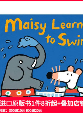 【预售】【Maisy小鼠波波】小鼠波波学游泳Maisy Learns to Swim 3-6岁儿童英文绘本 早教启蒙认知读物