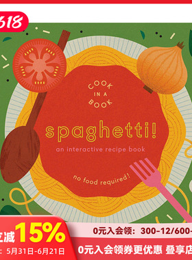 【现货】【Cook In A Book】意大利面！互动食谱 Spaghetti! : An Interactive Recipe Book 原版英文儿童绘本知识百科 善本图书