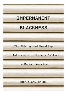 【预售】无常的黑人：现代美国跨种族文学文化的形成与毁灭 Impermanent Blackness 原版英文文学散文 善本图书