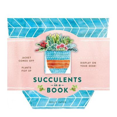 【预售】【创意花盆礼品书】Succulents in a Book书中多肉 翻翻立体书 英文原版