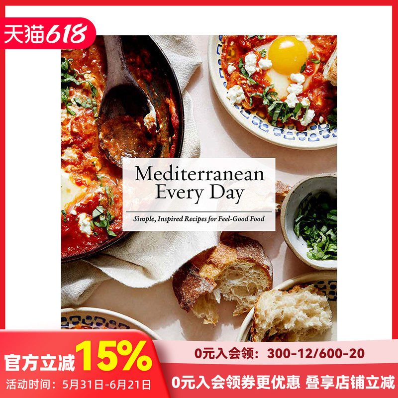 【预售】Mediterranean Every Day日常地中海风味食谱 英文原版餐饮料理西餐