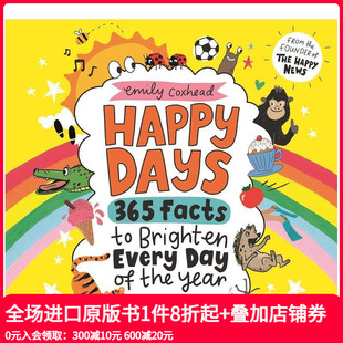 Facts Year 现货 Cheerful 小事 原版 the Brighten 英文儿童绘本 Day 365 快乐时光：照亮365天 善本图书 Every