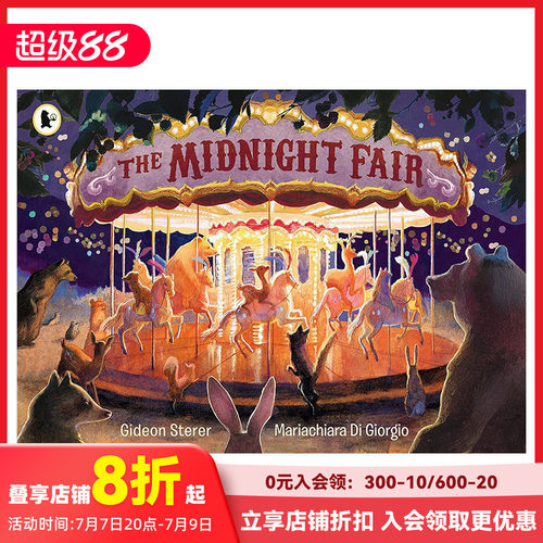 午夜集市趣味插画绘本英文原版