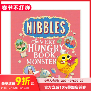 【预售】饥饿的书怪尼伯斯 Nibbles: The Very Hungry Book Monster 原版英文儿童绘本