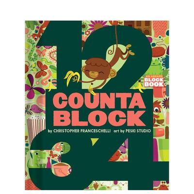 【现货】数数板绘本 宝宝英语绘本启蒙幼儿 Block Countablock Board Book 零基础0-3岁儿童早教书原版书