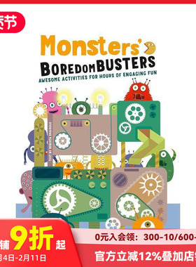 【预售】怪物解闷宝典：趣味活动玩不停 Monsters' Boredom Busters  原版英文儿童趣味
