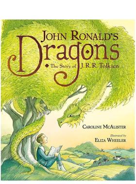 【现货】英文原版 作家J·R·R·托尔金与龙的故事 John Ronald’s Dragons 精装艺术插画绘本 人物传记 指环王作者 儿童进口图书