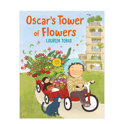 【现货】奥斯卡的塔楼花园Oscar's Tower of Flowers 2-5岁儿童社区关怀启蒙精装无字绘本 英国出版 善本图书