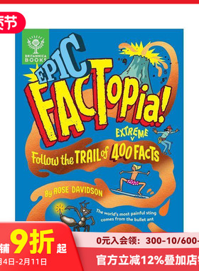 【预售】趣味知识百科 400个极限事实 大英百科全书 【FACTopia】Epic FACTopia! 科学冷知识 原版英文儿童绘本