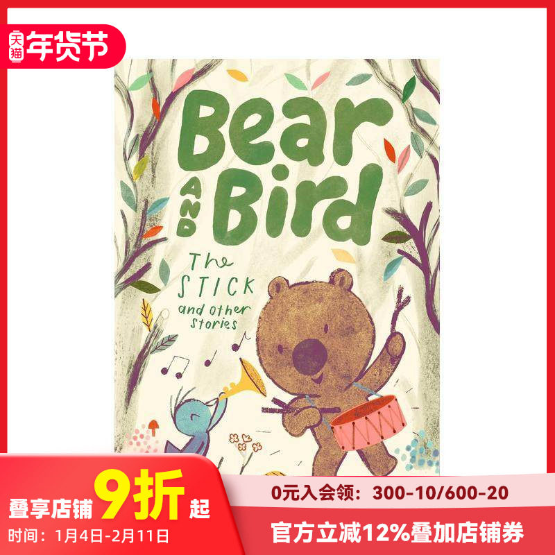 【预售】【英国插画师Jarvis】小熊和小鸟：棍子及其它故事（平装） Bear and Bird 原版英文儿童章节书,书籍/杂志/报纸,儿童读物原版书,淘宝优惠券,粉丝福利购,淘宝优惠卷