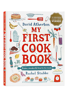 【现货】我的初级厨艺书 英文原版绘本 My First Cook Book 亲子互动厨艺学习插图精装绘本 丰富想象力食谱 7-12岁 David Atherton