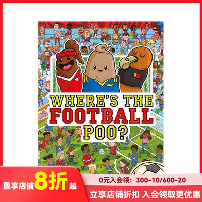【现货】足球便便在哪里？搜寻书 Where's the Football Poo? A search and find book 原版英文儿童趣味 善本图书