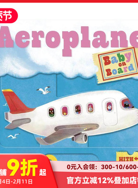 【预售】宝宝坐好啰：飞机（滑动机关书） 【Baby on Board】Aeroplane 原版英文儿童趣味 善本图书