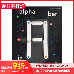 【预售】动态字母表：字形的诞生 Alphabet in Motion  原版英文字体图案标志设计 互动封面 17处立体机关 全程