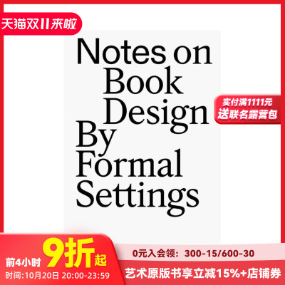 【预售】书籍设计注解  平面设计工作室Formal Setting Notes on Book Design 原版英文字体图案标志设计