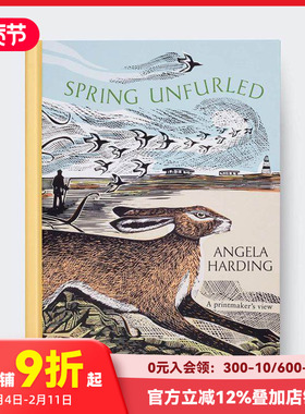 【现货】【Angela Harding季节版画四部曲】春之舒展 Spring Unfurled 自然插画 便携开本 原版英文艺术插画原画设定集