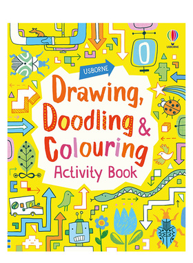 【现货】绘画、涂鸦和涂色活动手册 Drawing, Doodling and Colouring Activity Book 英文原版进口趣味涂色书 善本图书