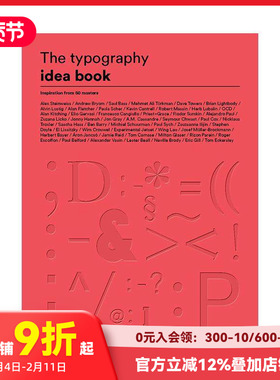 【预售】排版理念书:灵感来自50位大师 The Typography Idea Book:Inspiration from 50 Masters 原版英文平面设计