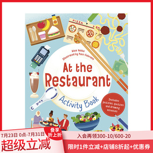 Restaurant 现货 进口儿童趣味书 善本图书 Book Activity the 在餐厅活动书 英文原版