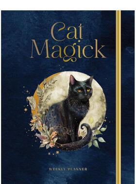【预售】猫咪魔法：周计划/月计划手账本 Cat Magick: Undated Weekly and Monthly Planner 原版笔记本Notebook 善本图书