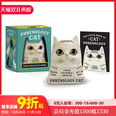 【现货】英文原版 颅相学猫:解读你的猫猫的想法 迷你小书  Phrenology Cat : Read Your Cat’s Mind!  正版进口书籍 善本图书