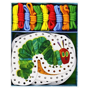 【艾瑞·卡尔Eric Carle】饥饿的毛毛虫 编制卡片 儿童游戏卡片手工书互动书3-6岁 善本图书