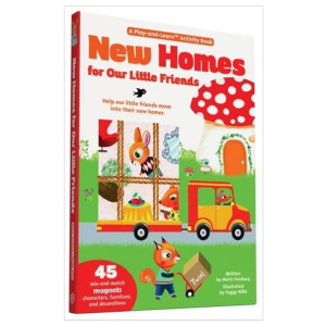 【磁铁书】小朋友的新家New Homes For Our Little Friends 3-6岁儿童磁铁游戏互动书 英文原版