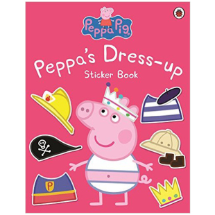 粉红猪小妹童话故事Peppa 善本图书 英文绘本 扮贴纸书 小猪佩奇peppa pig Dress 6岁孩子互动 Sticker Book装