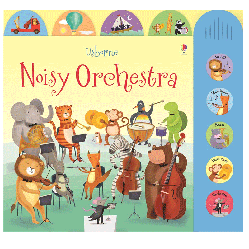 【现货】Noisy Orchestra动物管弦乐队音乐书 英文原版儿童发音书