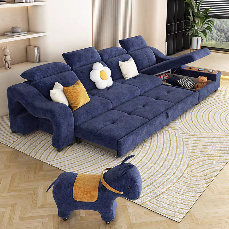 沙发床折叠式两用2026新款客厅可长期睡多功能一体直排贵妃雪尼尔