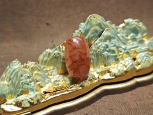 全品原矿南红冰飘花特色散花桶珠吊坠挂件